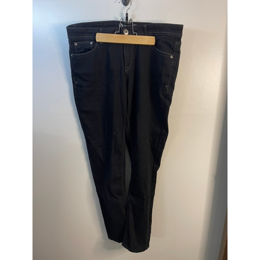 Jordache Womens Black Skinny Jeans Size 12 JM313885B Contrast Stitch Stretch